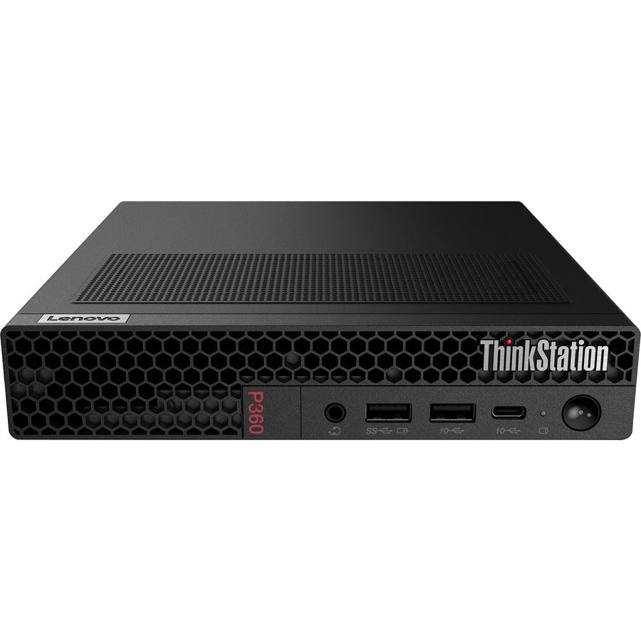 Lenovo ThinkStation P360 30FA001XUS Workstation - 1 x Intel Core i5 Hexa-core (6 Core) i5-12500T 12th Gen 2 GHz - 16 GB DDR5 SDRAM RAM - 512 GB SSD - Tiny - Black 30FA001XUS