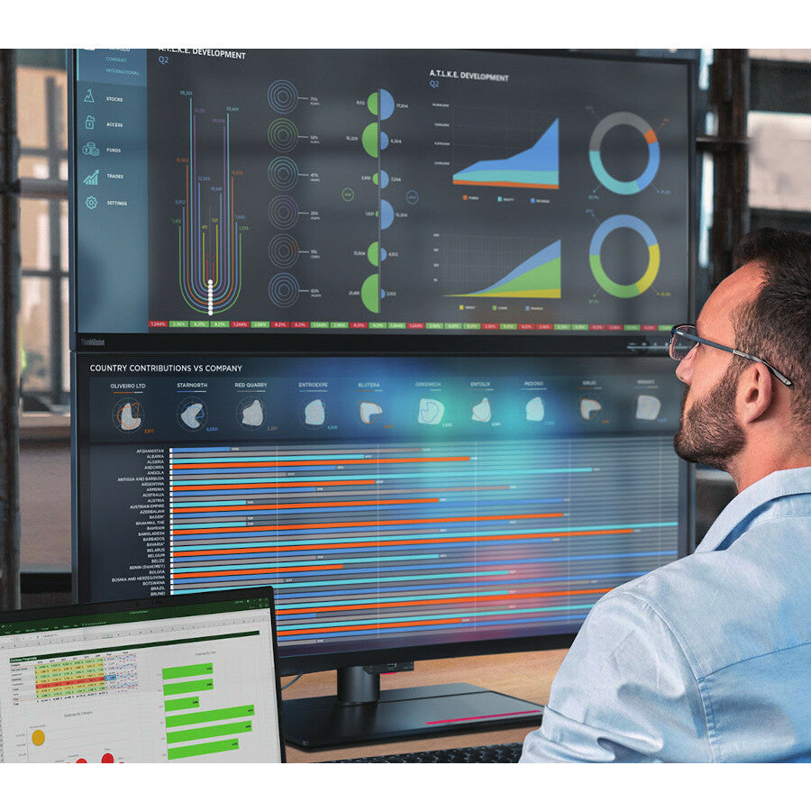 Lenovo ThinkVision P40w-20 39.7" Webcam WUHD Curved Screen WLED LCD Monitor - 21:9 - Raven Black 62DDGAR6US