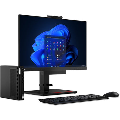 Ordinateur de bureau Lenovo ThinkCentre M90q Gen 3 11U5005MUS - Intel Core i7 12e génération i7-12700 Dodeca-core (12 cœurs) 2,10 GHz - 16 Go RAM DDR5 SDRAM - 256 Go SSD M.2 PCI Express NVMe 4.0 x4 - Minuscule - Noir 11U5005MUS