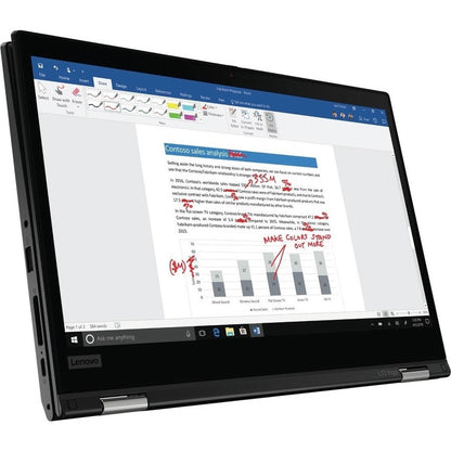 Ordinateur portable convertible 2 en 1 Lenovo ThinkPad L13 Yoga Gen 2 21AD0035US 13,3" à écran tactile - Full HD - 1920 x 1080 - AMD Ryzen 5 PRO 5650U Hexa-core (6 Core) 2,30 GHz - 8 Go de RAM totale - 256 Go SSD - Noir 21AD0035US