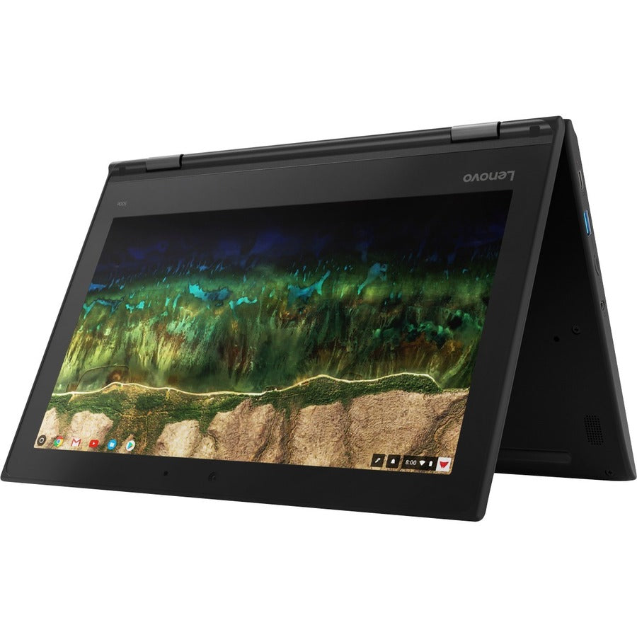 Lenovo 500e Chromebook 2e génération 81MC0059US Chromebook convertible 2 en 1 à écran tactile 11,6" - HD - 1366 x 768 - Intel Celeron N4120 Quad-core (4 cœurs) 1,10 GHz - 8 Go de RAM totale - 64 Go de mémoire flash - Noir 81MC0059US