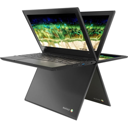 Lenovo 500e Chromebook 2e génération 81MC0059US Chromebook convertible 2 en 1 à écran tactile 11,6" - HD - 1366 x 768 - Intel Celeron N4120 Quad-core (4 cœurs) 1,10 GHz - 8 Go de RAM totale - 64 Go de mémoire flash - Noir 81MC0059US