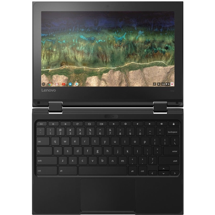 Lenovo 500e Chromebook 2e génération 81MC0059US Chromebook convertible 2 en 1 à écran tactile 11,6" - HD - 1366 x 768 - Intel Celeron N4120 Quad-core (4 cœurs) 1,10 GHz - 8 Go de RAM totale - 64 Go de mémoire flash - Noir 81MC0059US