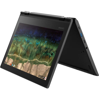 Lenovo 500e Chromebook 2e génération 81MC0059US Chromebook convertible 2 en 1 à écran tactile 11,6" - HD - 1366 x 768 - Intel Celeron N4120 Quad-core (4 cœurs) 1,10 GHz - 8 Go de RAM totale - 64 Go de mémoire flash - Noir 81MC0059US