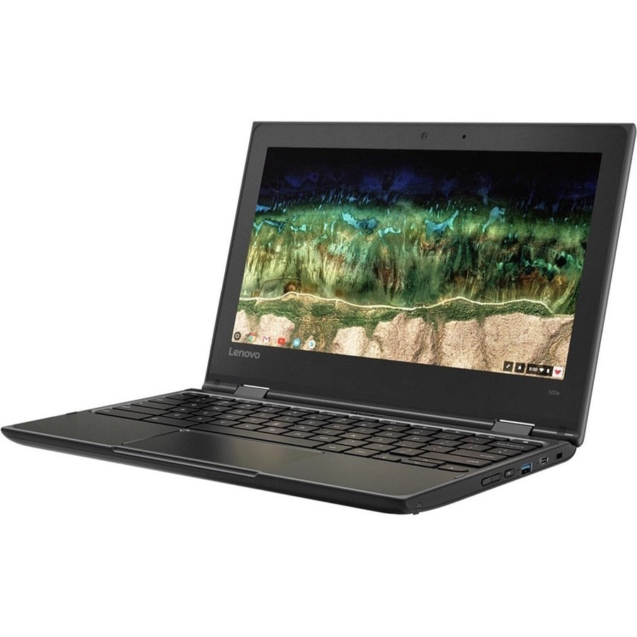Lenovo 500e Chromebook 2e génération 81MC0059US Chromebook convertible 2 en 1 à écran tactile 11,6" - HD - 1366 x 768 - Intel Celeron N4120 Quad-core (4 cœurs) 1,10 GHz - 8 Go de RAM totale - 64 Go de mémoire flash - Noir 81MC0059US