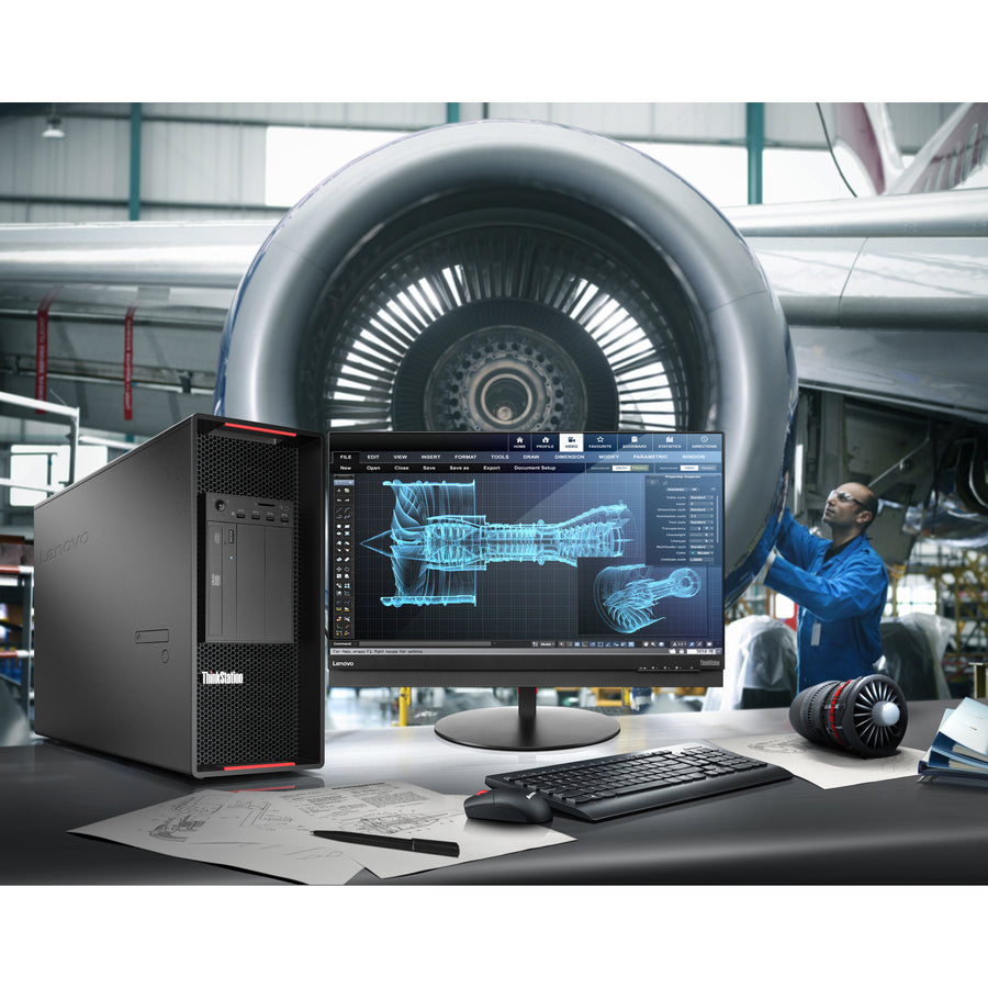 Lenovo ThinkStation P920 30BC002VUS Workstation - 1 x Intel Xeon Gold Deca-core (10 Core) 5215 2.50 GHz - 16 GB DDR4 SDRAM RAM - 512 GB SSD 30BC002VUS