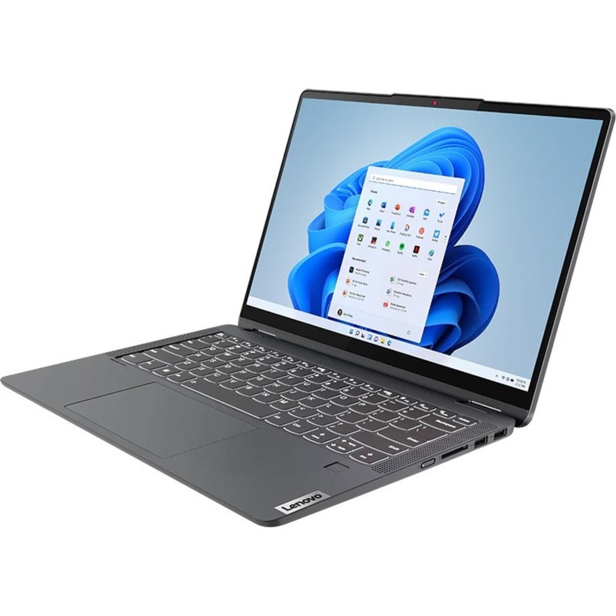 Lenovo IdeaPad Flex 5 14IAU7 82R7000ECF Ordinateur portable convertible 2 en 1 à écran tactile 14" - 2,8K - 2880 x 1800 - Intel Core i7 12e génération i7-1255U Deca-core (10 cœurs) 3,50 GHz - 16 Go de RAM totale - SSD 512 Go - Gris orage 82R7000ECF