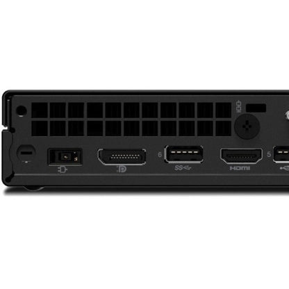 Ordinateur de bureau Lenovo ThinkCentre M60e 11LV008SUS - Intel Core i5 10e génération i5-1035G1 Quad-core (4 cœurs) 1 GHz - 8 Go de RAM DDR4 SDRAM - 256 Go SSD M.2 PCI Express NVMe 3.0 x4 - Minuscule - Noir 11LV008SUS