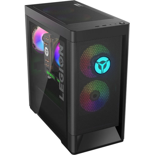 Ordinateur de bureau de jeu Lenovo Legion T5 26IAB7 90SU000CUS - Intel Core i7 12e génération i7-12700 Dodeca-core (12 cœurs) - 16 Go de RAM DDR5 SDRAM - Disque dur 1 To - SSD NVMe M.2 PCI Express PCI Express NVMe 4.0 x4 1 To - Tour - Noir 90SU000CUS