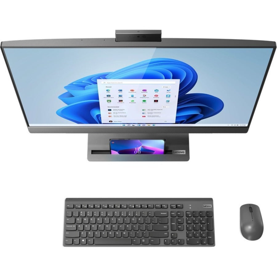 Lenovo IdeaCentre 5 27IAH7 F0GQ000XCF All-in-One Computer - Intel Core i7 12th Gen i7-12700H Tetradeca-core (14 Core) - 16 GB RAM DDR5 SDRAM - 512 GB M.2 PCI Express 3.0 SSD - 27" QHD 2560 x 1440 Touchscreen Display - Desktop - Storm Gray F0GQ000XCF