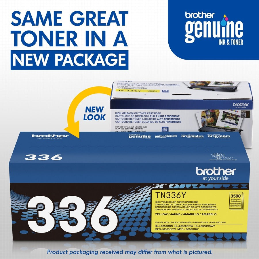 Cartouche de toner d'origine Brother TN336Y TN336Y