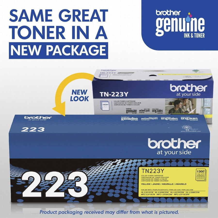 Brother TN-223Y Original Standard Yield Laser Toner Cartridge - Yellow - 1 Each TN223Y