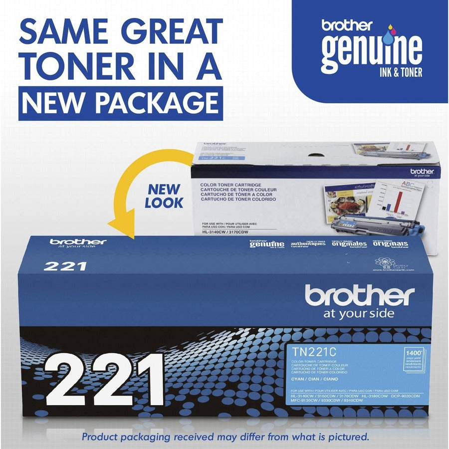 Cartouche de toner d'origine Brother TN221C TN221C