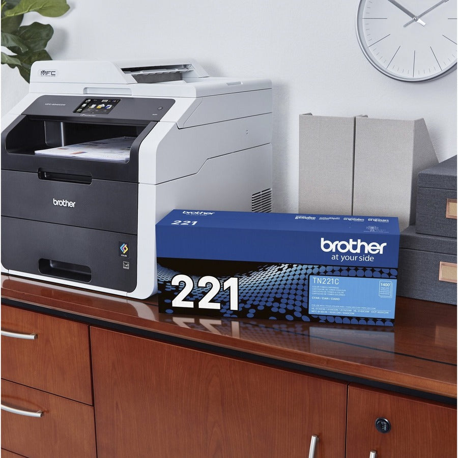 Cartouche de toner d'origine Brother TN221C TN221C