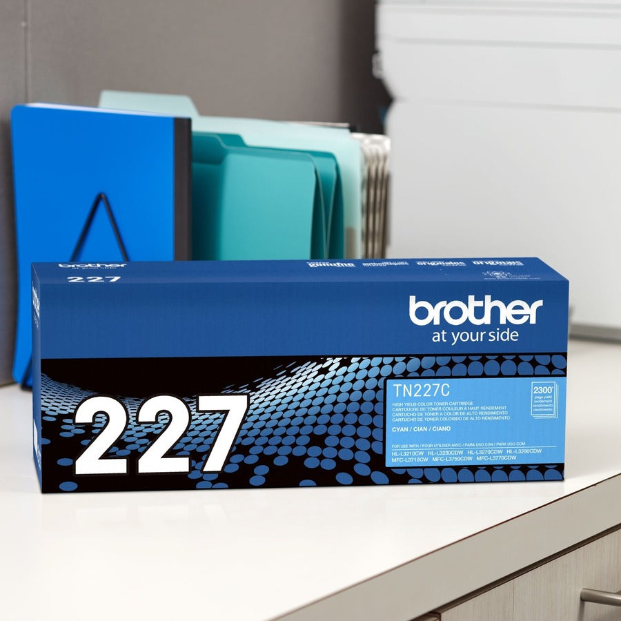 Brother TN-227C Original High Yield Laser Toner Cartridge - Cyan - 1 Each TN227C