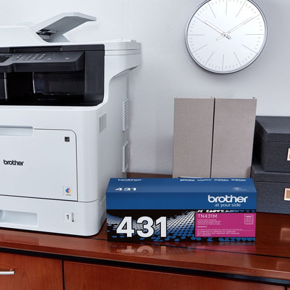Cartouche de toner laser d'origine Brother TN431M à rendement standard - Magenta - 1 unité TN431M