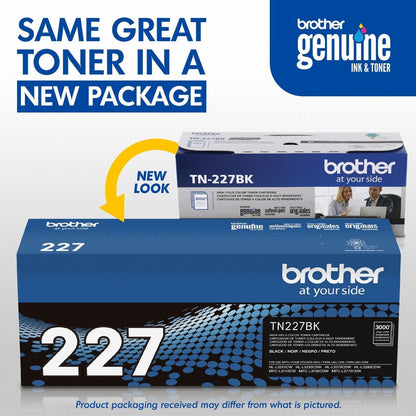 Brother TN-227BK Original High Yield Laser Toner Cartridge - Black - 1 Each TN227BK