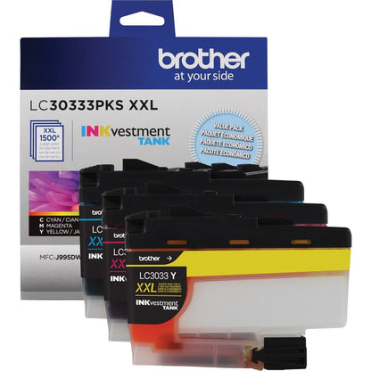 Brother LC30333PKS Original Inkjet Ink Cartridge - Magenta, Yellow, Cyan - 1 Pack LC30333PKS