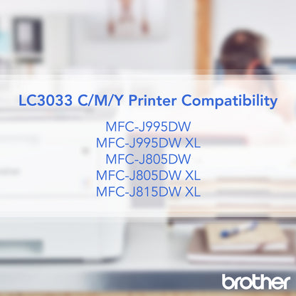 Brother LC30333PKS Original Inkjet Ink Cartridge - Magenta, Yellow, Cyan - 1 Pack LC30333PKS