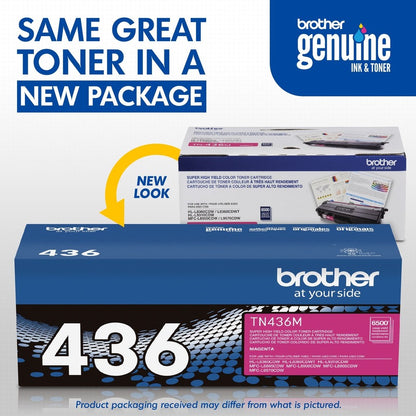 Cartouche de toner laser d'origine Brother TN436M - Magenta - 1 unité TN436M