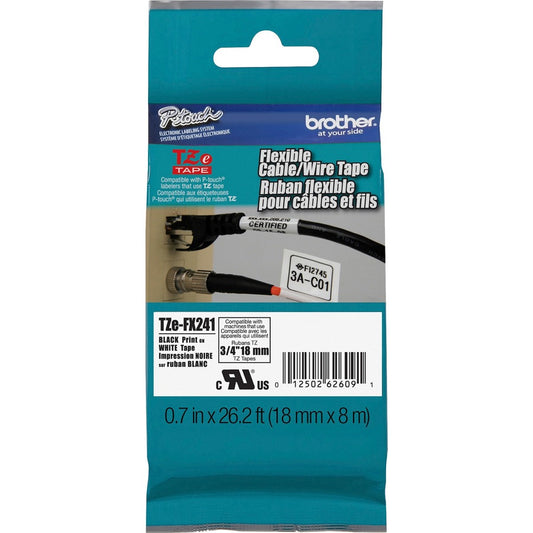 Ruban laminé Brother P-Touch TZe TZE-FX241