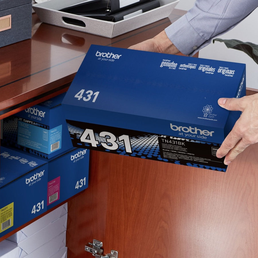 Cartouche de toner laser d'origine Brother TN431BK à rendement standard - Noir - 1 unité TN431BK