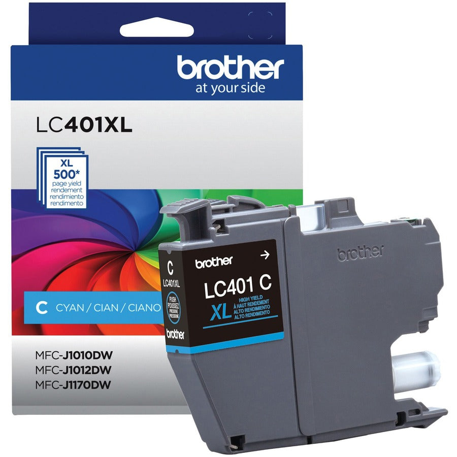 Brother LC401XLCS Original High Yield Inkjet Ink Cartridge - Single Pack - Cyan - 1 Pack LC401XLCS