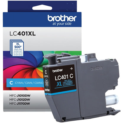 Brother LC401XLCS Original High Yield Inkjet Ink Cartridge - Single Pack - Cyan - 1 Pack LC401XLCS