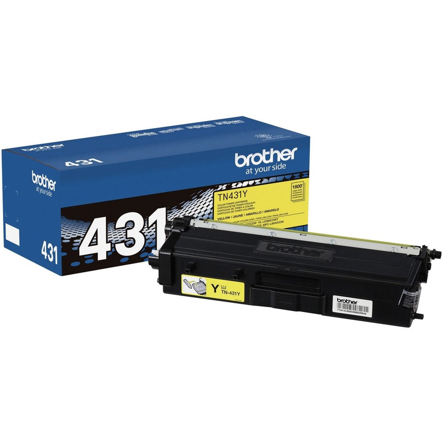Brother TN431Y Original Standard Yield Laser Toner Cartridge - Yellow - 1 Each TN431Y