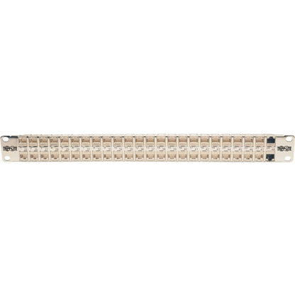 Tripp Lite 48-Port Cat6a Patch Panel Rackmount Shielded Feedthrough RJ45 1U N254-048-SH-6A