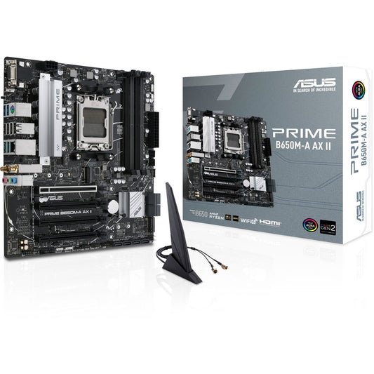 Carte mère de bureau gaming Asus Prime B650M-A AX II - Chipset AMD B650 - Socket AM5 - Micro ATX PRIME B650M-A AX II