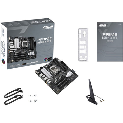 Carte mère de bureau gaming Asus Prime B650M-A AX II - Chipset AMD B650 - Socket AM5 - Micro ATX PRIME B650M-A AX II