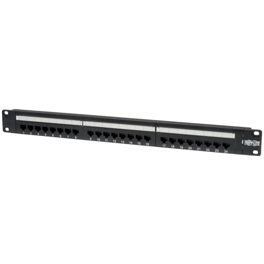 Panneau de brassage Tripp Lite 24 ports Cat6 Cat5 montage en rack 110 broches RJ45 Ethernet 1URM N252-024