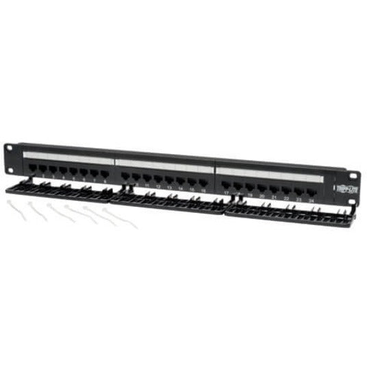 Panneau de brassage Tripp Lite 24 ports Cat6 Cat5 montage en rack 110 broches RJ45 Ethernet 1URM N252-024