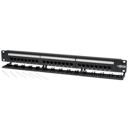 Panneau de brassage Tripp Lite 24 ports Cat6 Cat5 montage en rack 110 broches RJ45 Ethernet 1URM N252-024