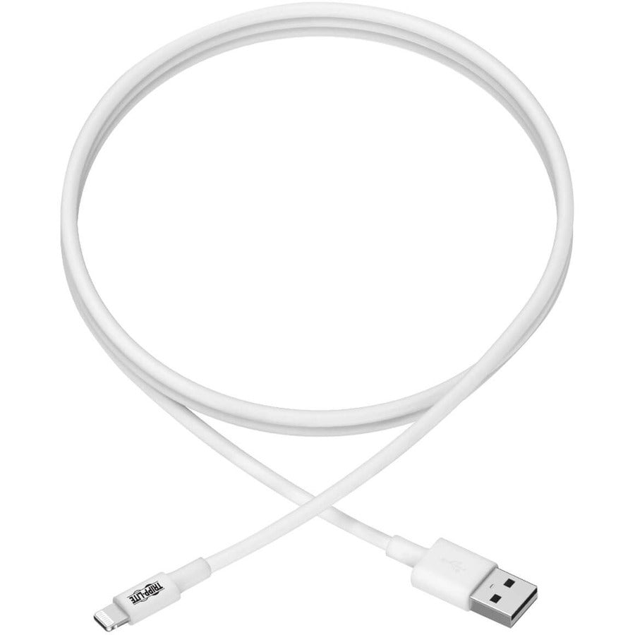 Câble de synchronisation/chargement USB Lightning de 3 pieds de Tripp Lite pour Apple iPhone/iPad Blanc 3' M100-003-WH