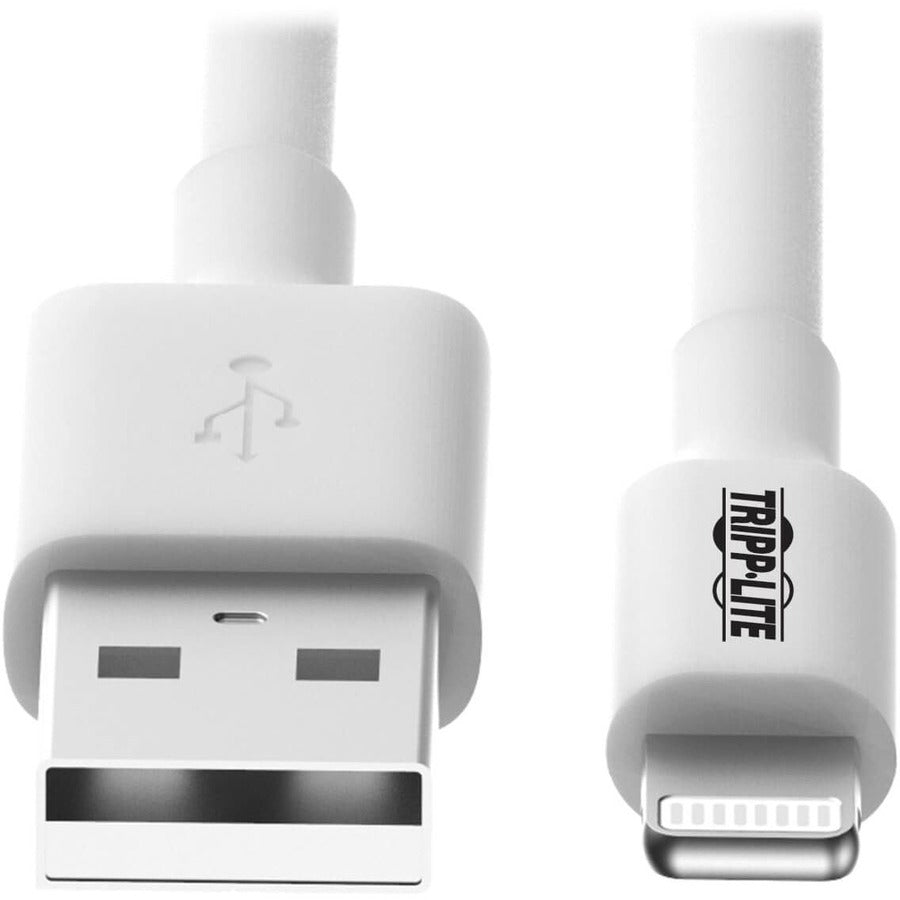Câble de synchronisation/chargement USB Lightning de 3 pieds de Tripp Lite pour Apple iPhone/iPad Blanc 3' M100-003-WH