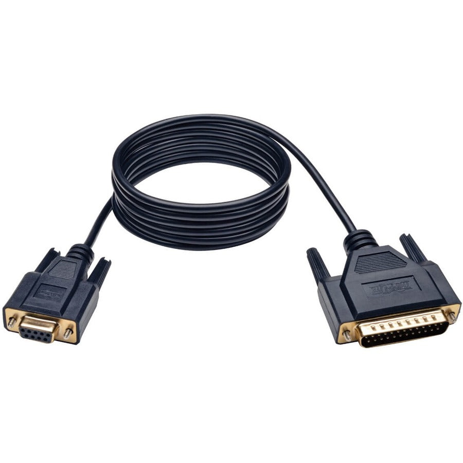 Adaptateur de câble série RS232 null modem de 6 pieds Tripp Lite DB9 vers BD25 F/M 6' P456-006