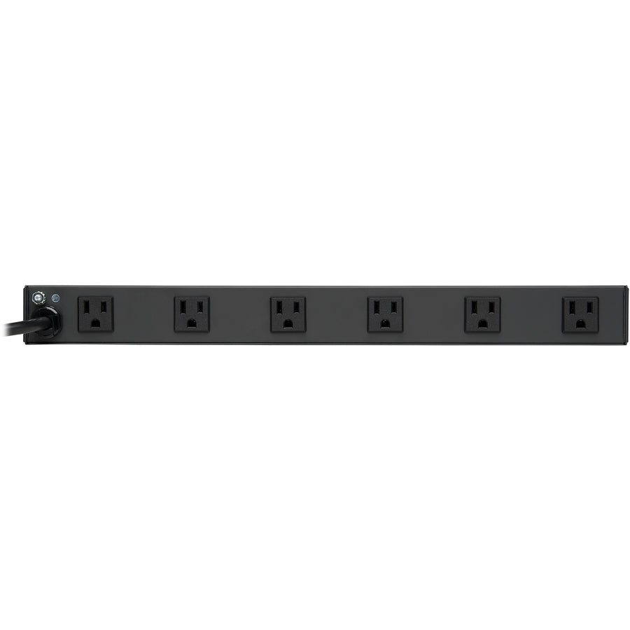 Multiprise Tripp Lite pour montage en rack en métal 120 V 5-15R à angle droit 12 prises 1U RS-1215-RA