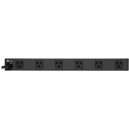 Multiprise Tripp Lite pour montage en rack en métal 120 V 5-15R à angle droit 12 prises 1U RS-1215-RA