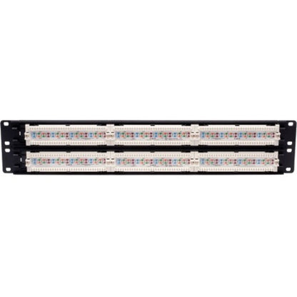 Tripp Lite 48-Port Cat6 Cat5 Patch Panel Rackmount 110 Punch Down RJ45 Ethernet 1URM 568B N252-048