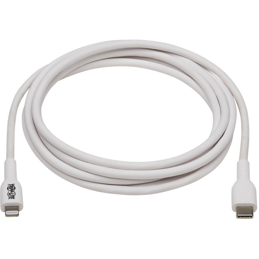 Câble de synchronisation/chargement USB-C vers Lightning Tripp Lite (M/M), certifié MFi, blanc, 2 m (6,6 pi) M102-02M-WH