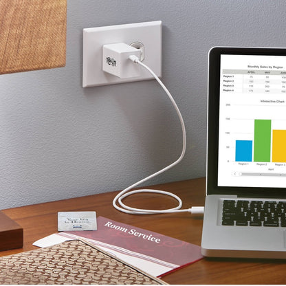 Chargeur mural compact USB-C 60 W Tripp Lite - Technologie GaN, USB-C Power Delivery 3.0 U280-W01-60C1-G
