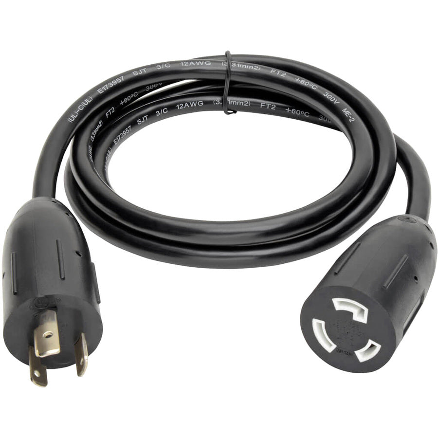 Câble d'extension de cordon d'alimentation Tripp Lite 10 pieds L5-20P à L5-20R avec connecteurs verrouillables robuste 20 A 12 AWG 10' P046-010-LL