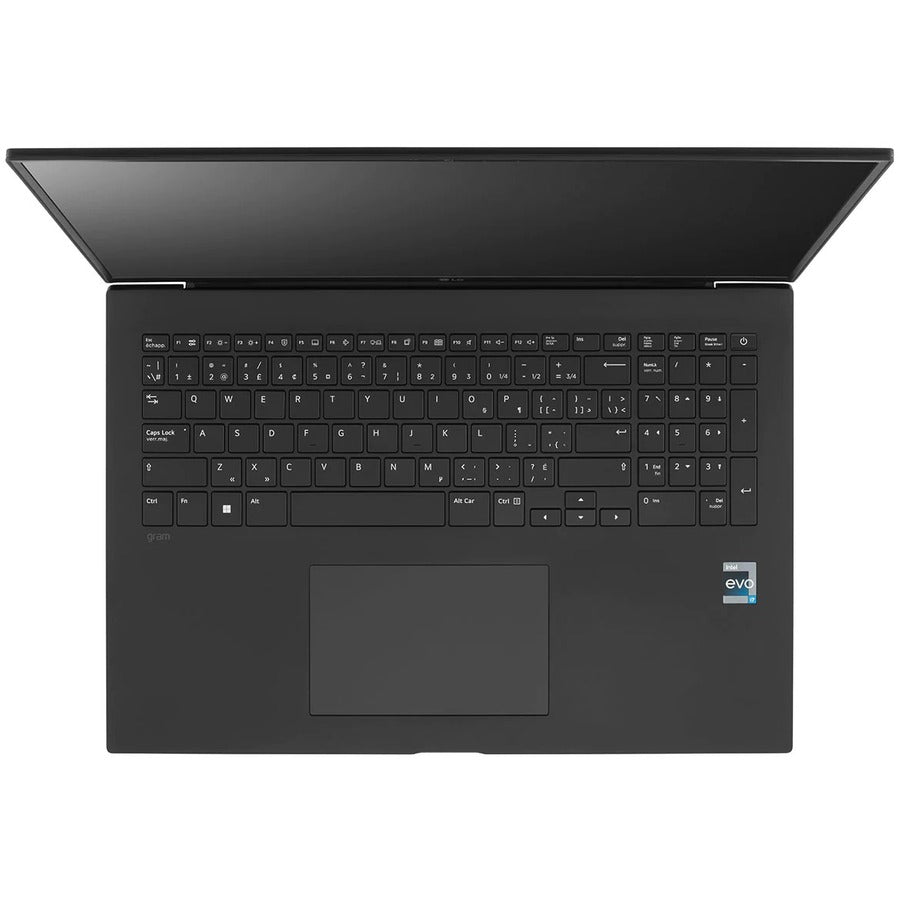 Ordinateur portable LG gram 17Z90Q-K.AR55A9 17" - WQXGA - 2560 x 1600 - Intel Core i5 12e génération i5-1240P Dodeca-core (12 cœurs) 1,70 GHz - Plateforme Intel Evo - 8 Go de RAM totale - SSD 512 Go - Noir obsidienne 17Z90Q-K.AR55A9