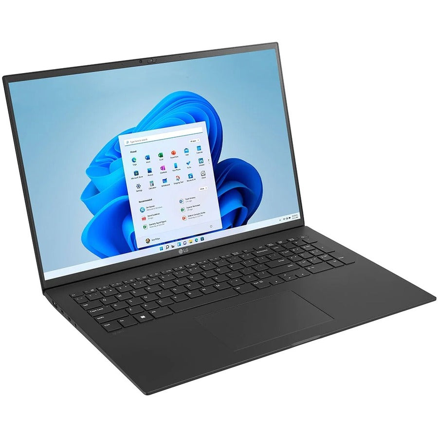 Ordinateur portable LG gram 17Z90Q-K.AR55A9 17" - WQXGA - 2560 x 1600 - Intel Core i5 12e génération i5-1240P Dodeca-core (12 cœurs) 1,70 GHz - Plateforme Intel Evo - 8 Go de RAM totale - SSD 512 Go - Noir obsidienne 17Z90Q-K.AR55A9