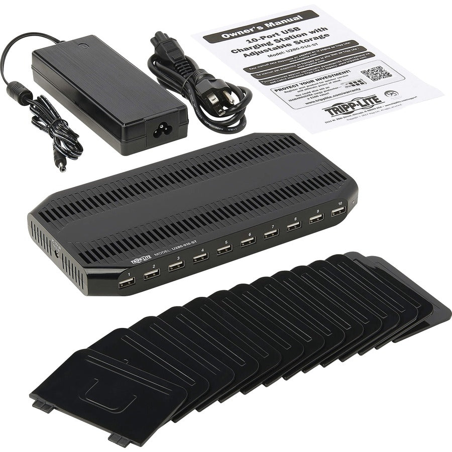 Chargeur USB 10 ports Tripp Lite avec stockage intégré U280-010-ST