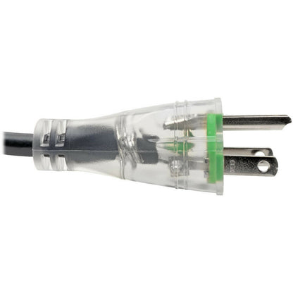 Câble d'alimentation pour ordinateur Tripp Lite 15 pieds Câble médical hospitalier 5-15P vers C13 Transparent 13A 16AWG 15' P006-015-HG13CL