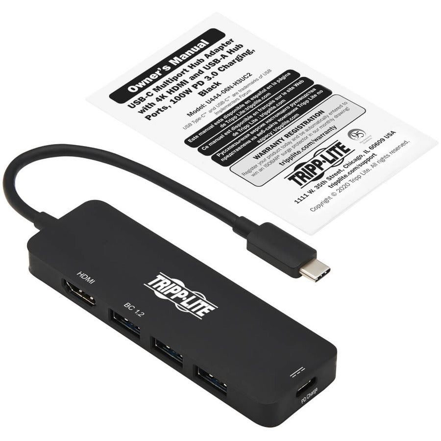 Adaptateur de transfert de données audio/vidéo HDMI/USB/USB-C Tripp Lite U444-06N-H3UC2 U444-06N-H3UC2