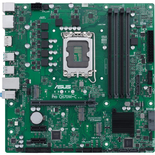 Carte mère de bureau Asus PRO Q670M-C-CSM - Chipset Intel Q670 - Socket LGA-1700 - Mémoire Intel Optane compatible - Micro ATX PRO Q670M-C-CSM